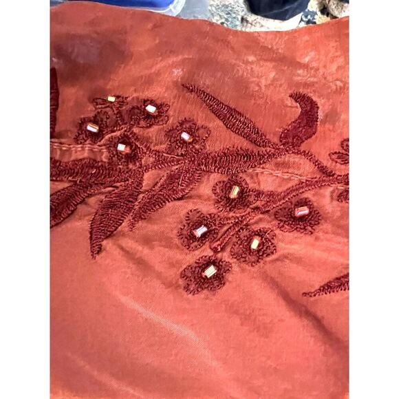 Anne Carson ladies size10 silk sequin lined rear zip Fairy goth vintage tank top - Picture 11 of 16